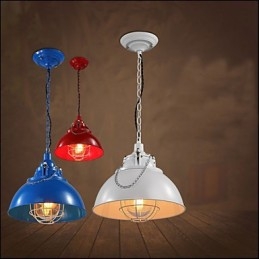 Metalowa lampa żelazna z pojedynczą głowicą i żyrandolem