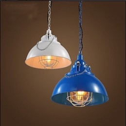 Metalowa lampa żelazna z pojedynczą głowicą i żyrandolem