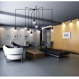 Północna Europa Kreatywna Kontraktowana I Geometryczna Linia Projekt Wisząca Lampa
