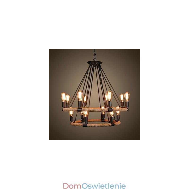 Tradycyjny Klasyczny Rustykalny Domek Vintage Retro Wiejski Malowanie Metalowa Lampa Wisząca