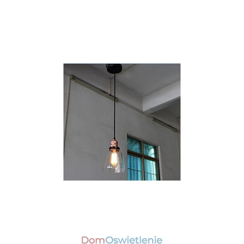 Minimalistyczny, wyjątkowy, retro szklany żyrandol