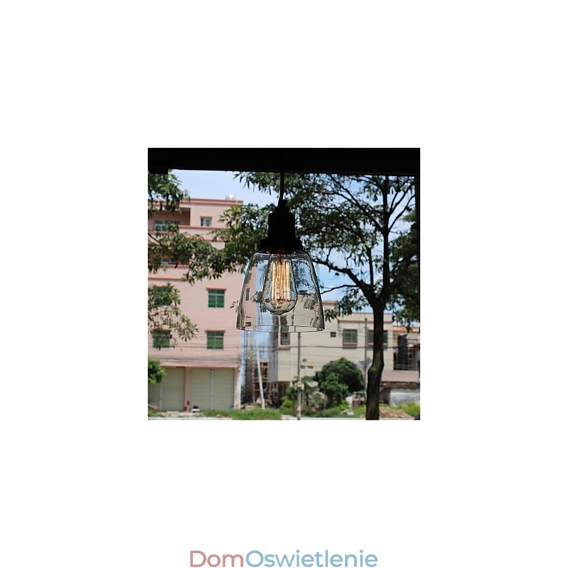Minimalistyczny, wyjątkowy, retro szklany żyrandol