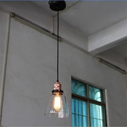 Minimalistyczny, wyjątkowy, retro szklany żyrandol
