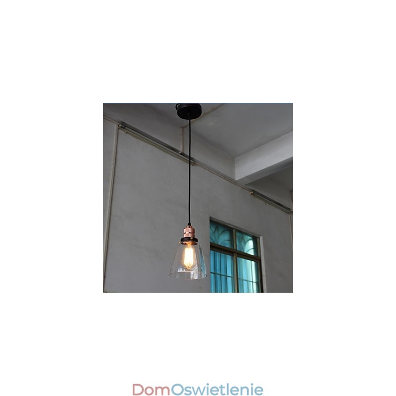 Minimalistyczny, wyjątkowy, retro szklany żyrandol