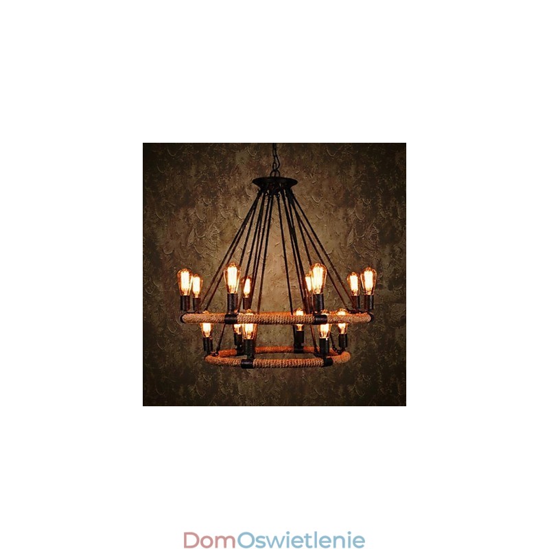 Tradycyjny Klasyczny Rustykalny Domek Vintage Retro Wiejski Malowanie Metalowa Lampa Wisząca