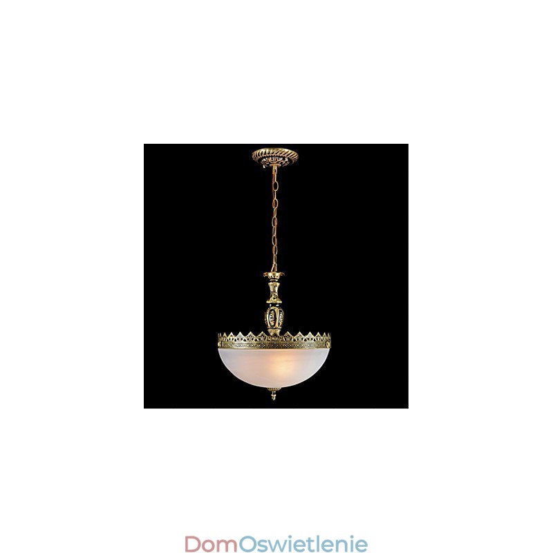Tradycyjna klasyczna vintage retro brązowa metalowa lampa wisząca