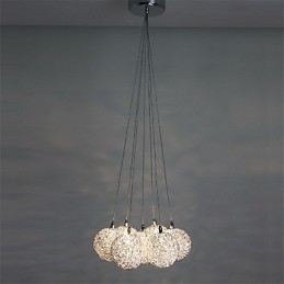 Nowoczesna, współczesna, miniaturowa lampa wisząca z galwanizowanego metalu