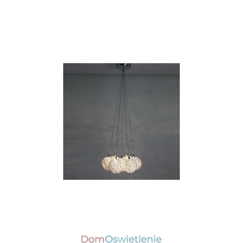 Nowoczesna, współczesna, miniaturowa lampa wisząca z galwanizowanego metalu