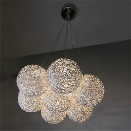Nowoczesna, współczesna, miniaturowa lampa wisząca z galwanizowanego metalu