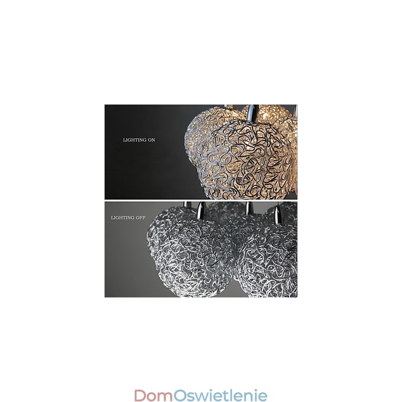 Nowoczesna, współczesna, miniaturowa lampa wisząca z galwanizowanego metalu