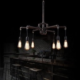 Retro Metalowa Lampa Sufitowa Kawiarnia