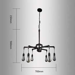 Retro Metalowa Lampa Sufitowa Kawiarnia