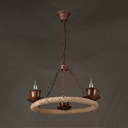 Vintage Country Painting Metalowa lampa wisząca garaż