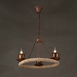 Vintage Country Painting Metalowa lampa wisząca garaż