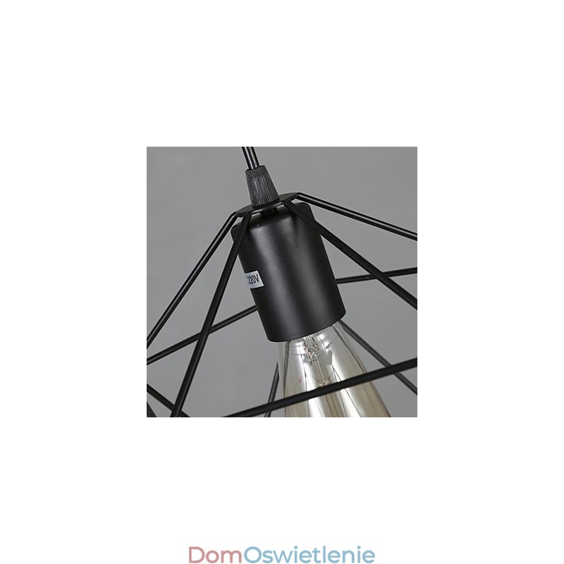 Żyrandol z kutego żelaza w geometrycznej linii z diamentami, wiszący, nowoczesny, współczesny