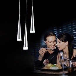 Nowoczesna współczesna lampa wisząca z metalu chromowanego