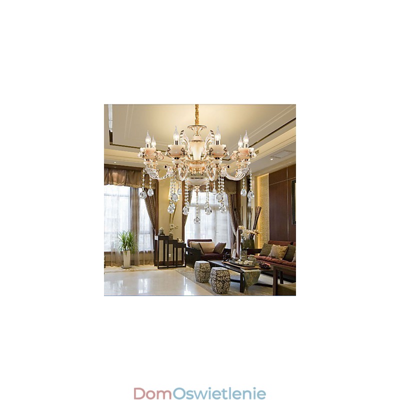 Prosta europejska luksusowa lampa typu Gold Jade Zinc Alloy