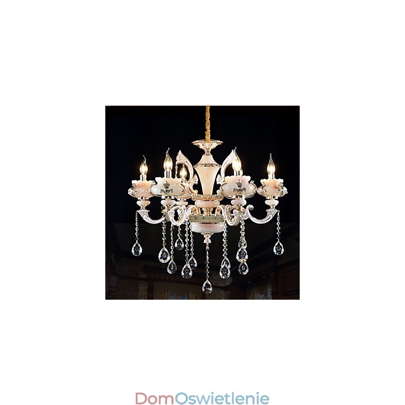 Prosta europejska luksusowa lampa typu Gold Jade Zinc Alloy