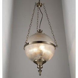 Żelazo Brąz Żyrandol Lampa Szkło