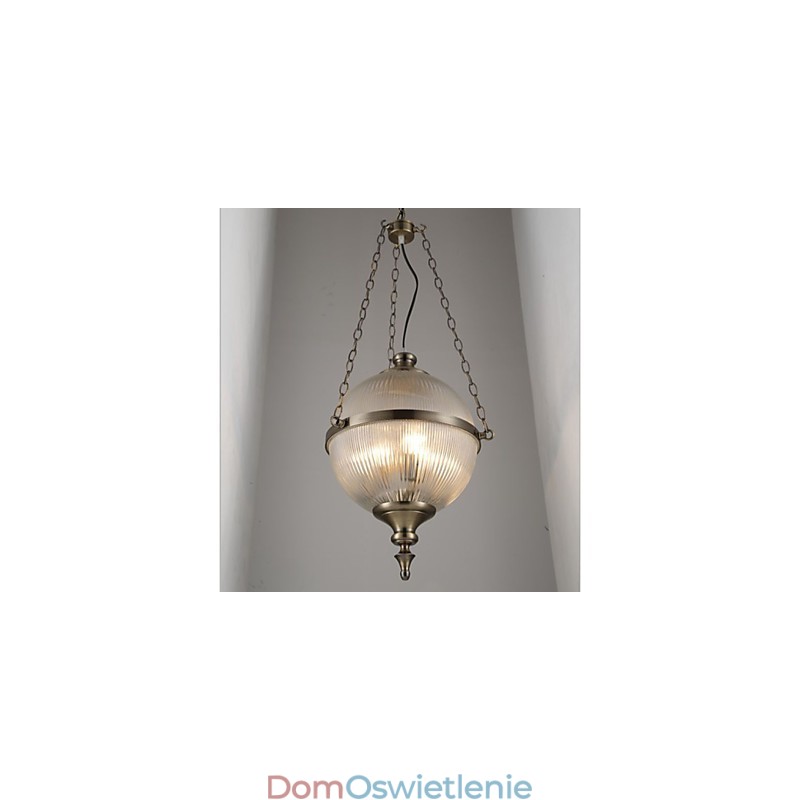 Żelazo Brąz Żyrandol Lampa Szkło