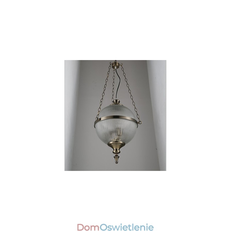 Żelazo Brąz Żyrandol Lampa Szkło