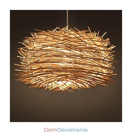 Europejski i amerykański żyrandol z plecionego rattanu