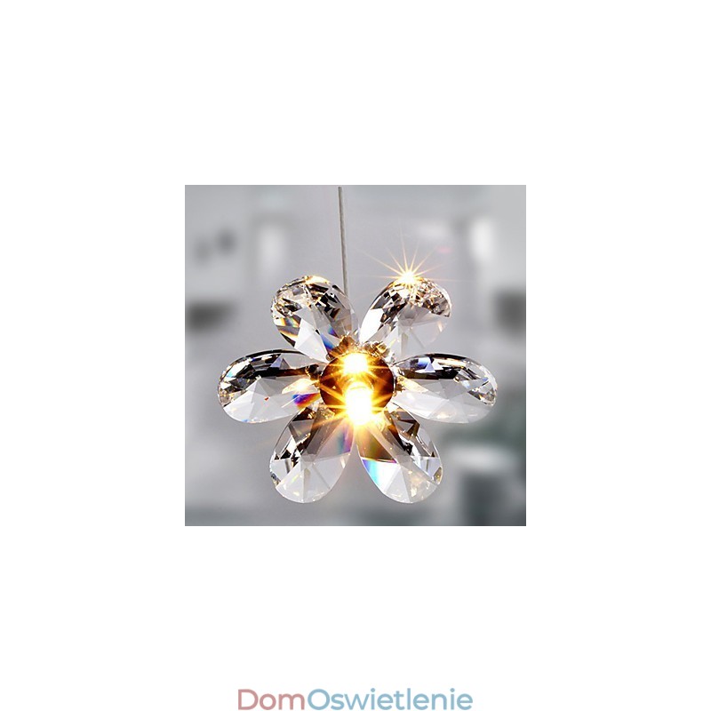 Nowoczesna współczesna kryształowa lampa wisząca w stylu mini galwanizowanym
