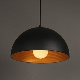 Kreatywna lampa okrągła kominowa Droplight kute żelazo charakter posiłki żyrandol czarno-biały