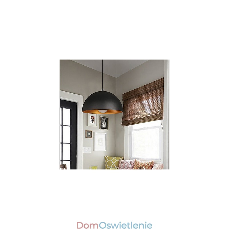 Kreatywna lampa okrągła kominowa Droplight kute żelazo charakter posiłki żyrandol czarno-biały