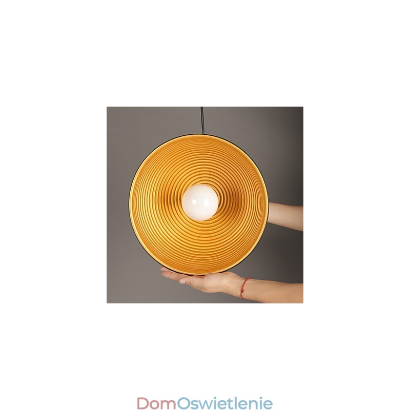 Kreatywna lampa okrągła kominowa Droplight kute żelazo charakter posiłki żyrandol czarno-biały