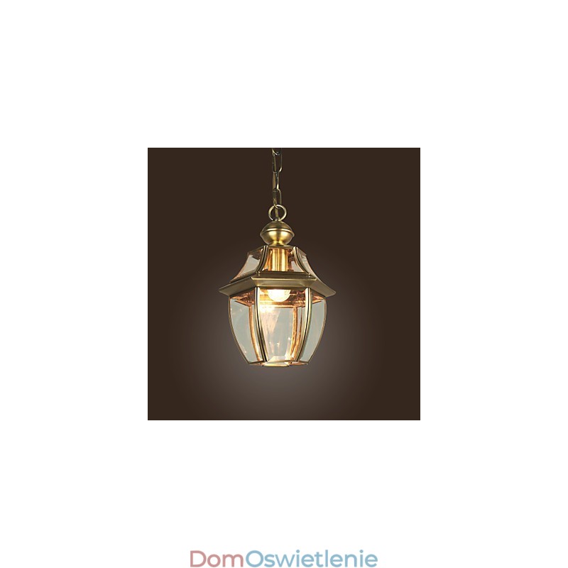 Tradycyjna klasyczna latarnia w stylu miniaturowym, galwanizowana lampa wisząca