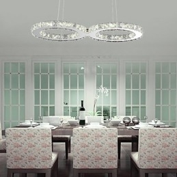 Nowoczesna współczesna kryształowa chromowana metalowa lampa wisząca