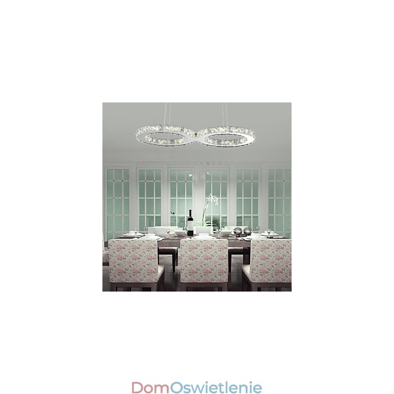 Nowoczesna współczesna kryształowa chromowana metalowa lampa wisząca