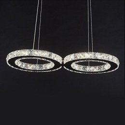 Nowoczesna współczesna kryształowa chromowana metalowa lampa wisząca