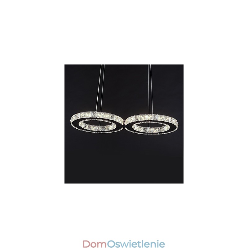 Nowoczesna współczesna kryształowa chromowana metalowa lampa wisząca