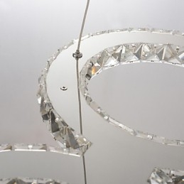 Nowoczesna współczesna kryształowa chromowana metalowa lampa wisząca