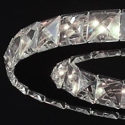 Nowoczesna współczesna kryształowa chromowana metalowa lampa wisząca