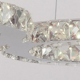 Nowoczesna współczesna kryształowa chromowana metalowa lampa wisząca