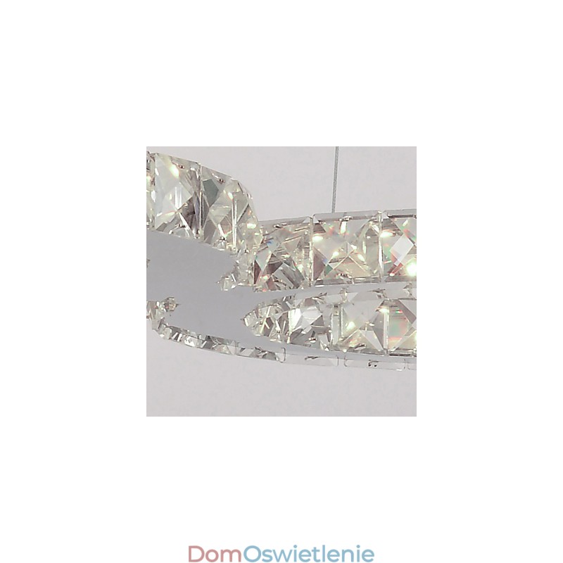 Nowoczesna współczesna kryształowa chromowana metalowa lampa wisząca