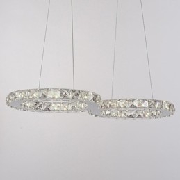 Nowoczesna współczesna kryształowa chromowana metalowa lampa wisząca