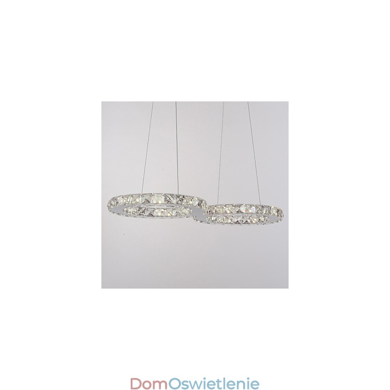 Nowoczesna współczesna kryształowa chromowana metalowa lampa wisząca