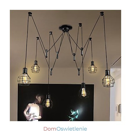6 świateł Country Designers Metalowa lampa wisząca 6 świateł Country Designers Metalowa lampa wisząca
