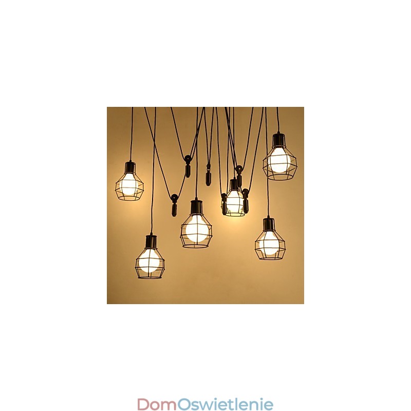 6 świateł Country Designers Metalowa lampa wisząca