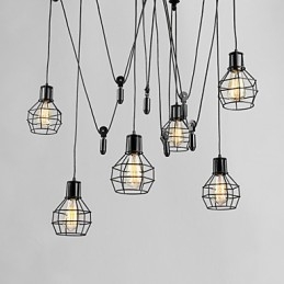 6 świateł Country Designers Metalowa lampa wisząca