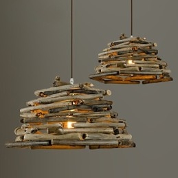 Retro Klasyczne Drewniane Lampy Sufitowe Proste Lampy Wiszące Lampy Wiszące Cafe