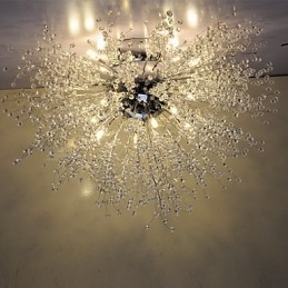 G4 Mitated Crystal Lamp Pendant Light Stal nierdzewna Średnica 90CM