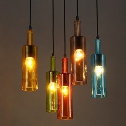 Rozproszone światło Kolor Przywracanie Starożytnych Sposóbów Butelka Droplight Wisząca Lampa