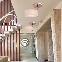 Nowoczesny współczesny mini styl chromowany metalowy żyrandol montowany na równi z garażem