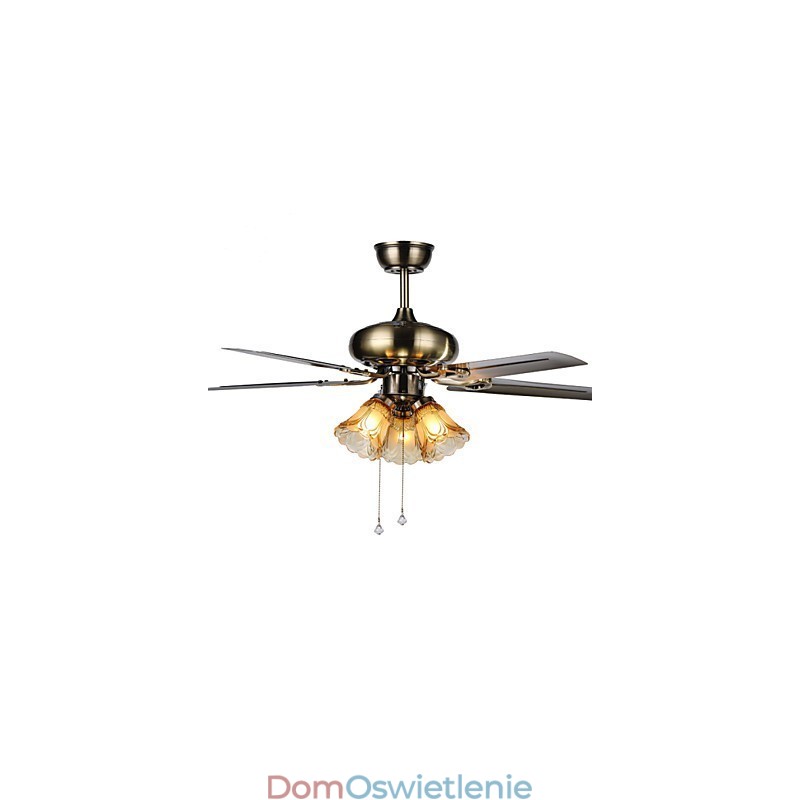 Wentylator sufitowy Luxe Eco Nowoczesny wentylator sufitowy z lekkimi łopatkami 42 cale wykończenie ze stali szczotkowanej