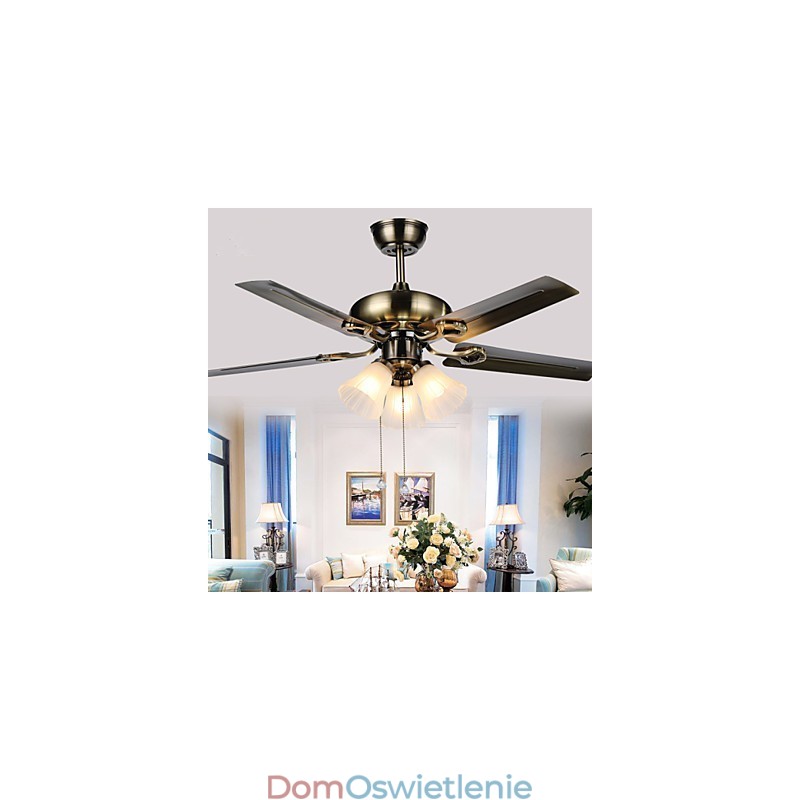 Wentylator sufitowy Luxe Eco Nowoczesny wentylator sufitowy z lekkimi łopatkami 42 cale wykończenie ze stali szczotkowanej